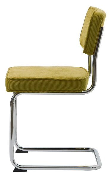 Sedia da pranzo in velluto a coste verde Rupert - Unique Furniture