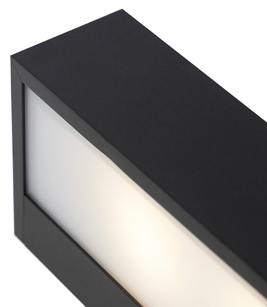 Applique da parete rettangolare di design nera 35 cm - Houx