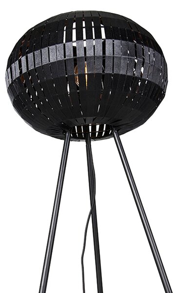 Lampada da terra moderna a treppiede nera - Zoë