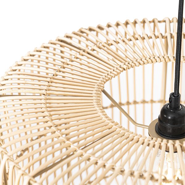 Lampada a sospensione orientale in rattan 45 cm - Maud