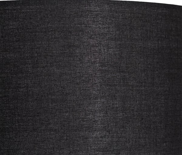 Lampada da terra nera con interno dorato e luce di lettura - Jelena