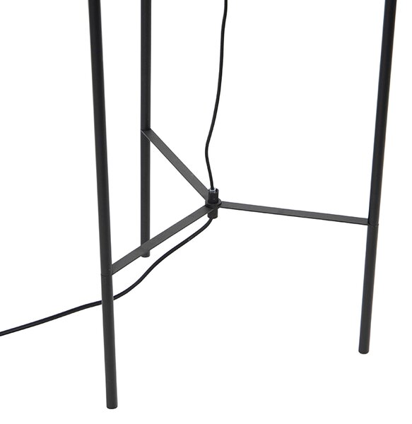 Lampada da terra di design nera con vetro fumé - Bliss