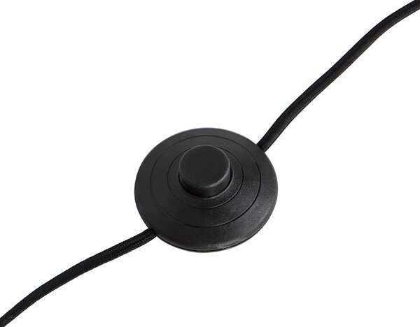 Lampada da terra moderna nera senza paralume 149 cm - Simplo