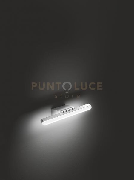 Applique metallo cromo lucido e acrilico bold led 10w 3000k cri?80 