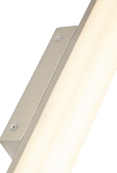 Lampada da parete moderna bagno acciaio 62 cm IP44 - Cascada
