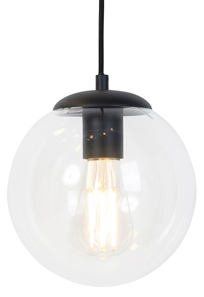 Lampada a sospensione Art Déco nera 7 luci - Pallon