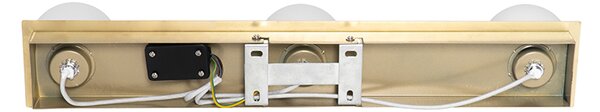 Lampada da parete moderna oro 48 cm IP44 3 luci - Cederic