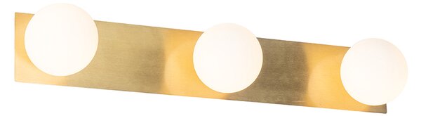 Lampada da parete moderna oro 48 cm IP44 3 luci - Cederic