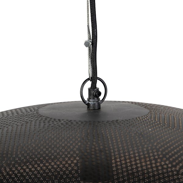 Lampada a sospensione orientale nera con oro 60 cm - Radiance