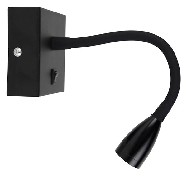 Lampada da parete moderna flessibile LED nera - Flex
