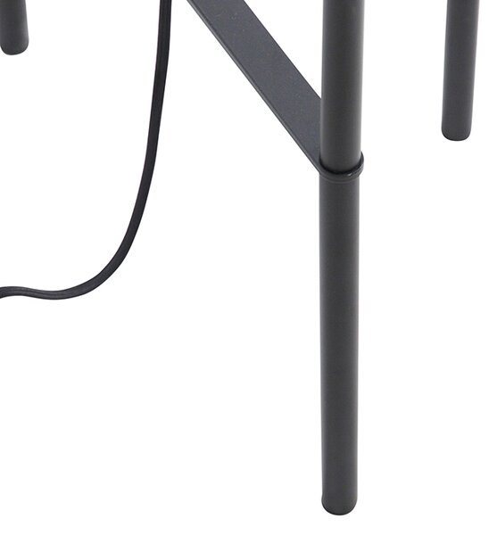 Lampada da terra industriale nera - Bliss Vefa