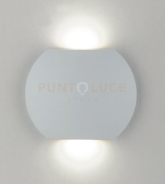 Applique biemissione led miura bianca 6w 520lm cct 3000k / 4000k ip