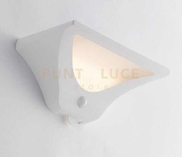 Applique led skyp bianca 3w 130lm 4000k con pannello solare e senso