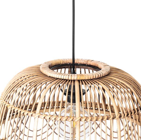 Lampada a sospensione orientale in rattan 44 cm - Michelle