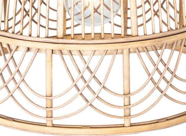 Lampada a sospensione orientale in rattan 44 cm - Michelle