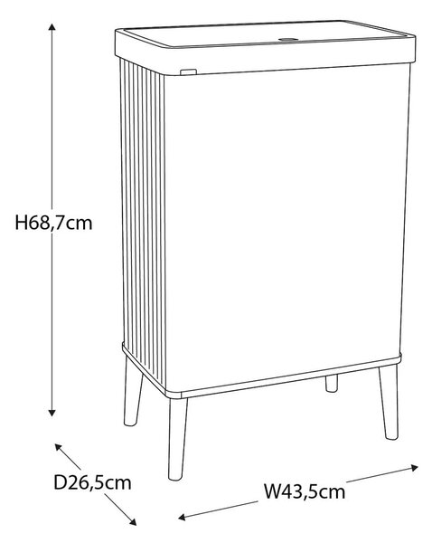 Cestino per la spazzatura blu touch in plastica riciclata 54 l Verto High - Curver