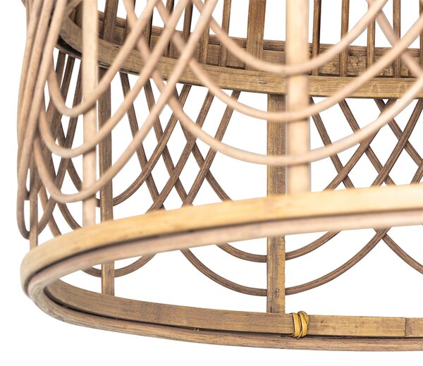 Lampada a sospensione orientale in rattan 44 cm - Michelle