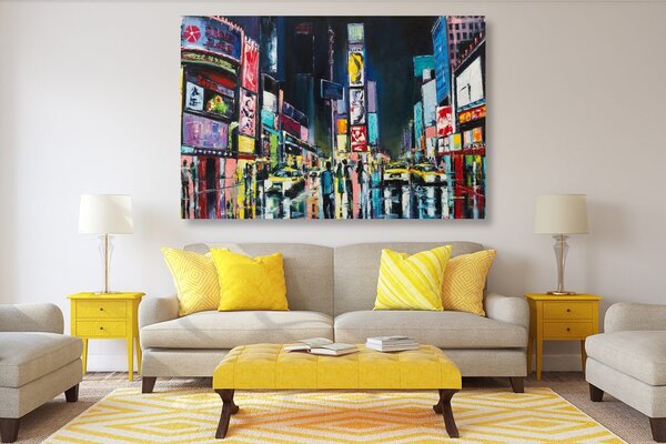 Quadro su tela – New York colorata