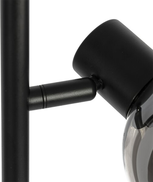 Lampada da terra Art Déco vetro fumé nero 3 luci - VIDRO