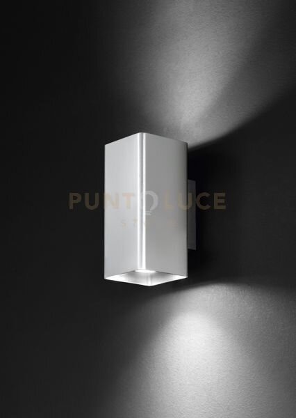 Lulu' applique led 2x7w 677lm 3000k alluminio cromo spazzolato bioe