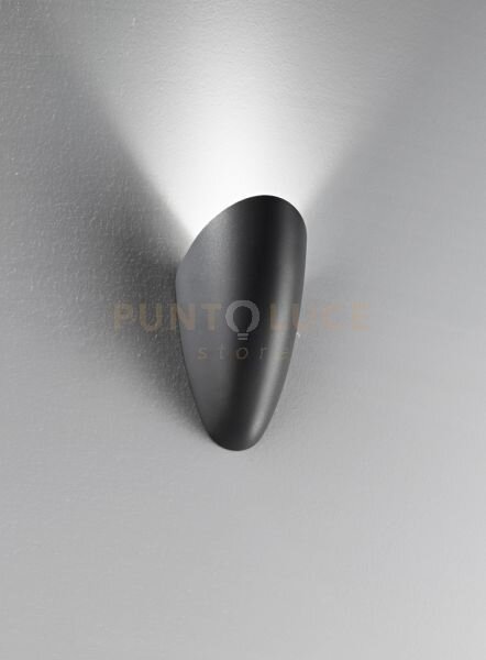 Nautilus applique led 13w 800lm 3000k alluminio colore grafite inte