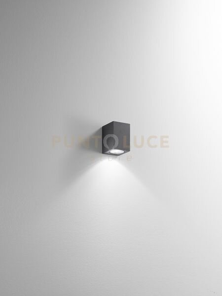 Applique alluminio colore antracite monolite 1 luce attacco gu10 h