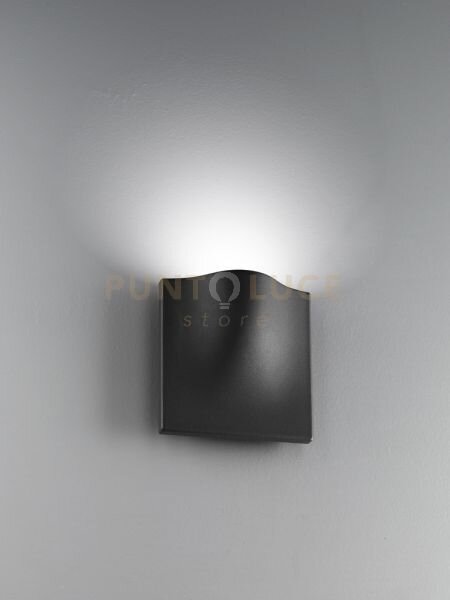 Collina applique led 15w 900lm 3000k alluminio colore grafite diffu
