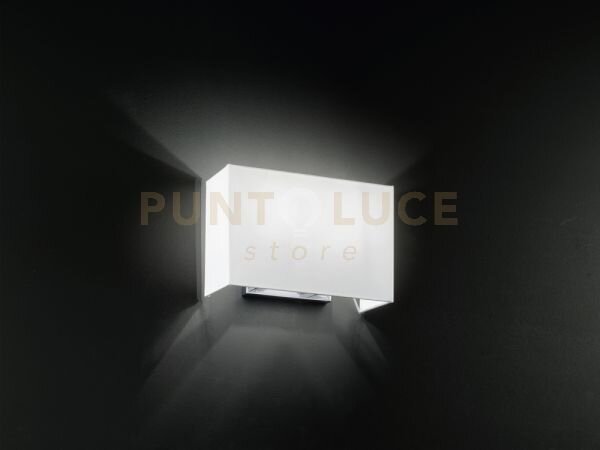 Applique cromo spazzolato paralume tessuto 2 luci attacco e27 h.20c