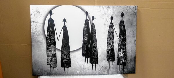Quadro su tela – Donne africane in bianco e nero