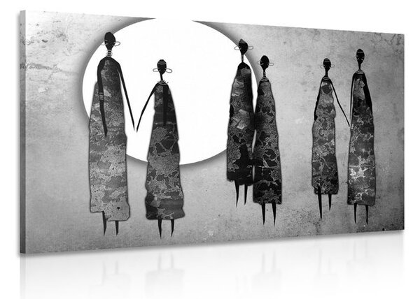 Quadro su tela – Donne africane in bianco e nero