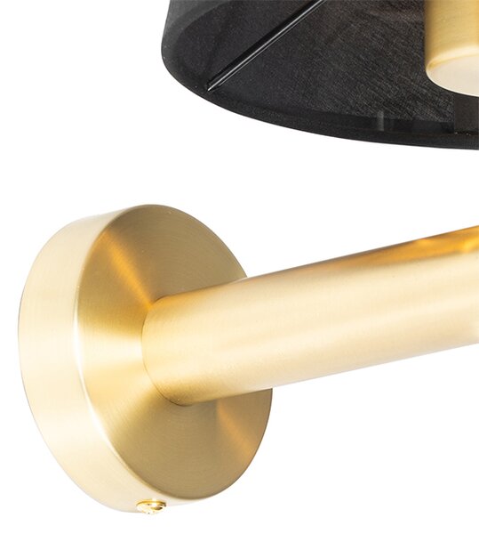 Applique moderna in ottone con nero - Pluk