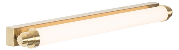 Applique da parete bianca con oro incl. LED dimmerabile a 3 livelli IP44 - Yordi