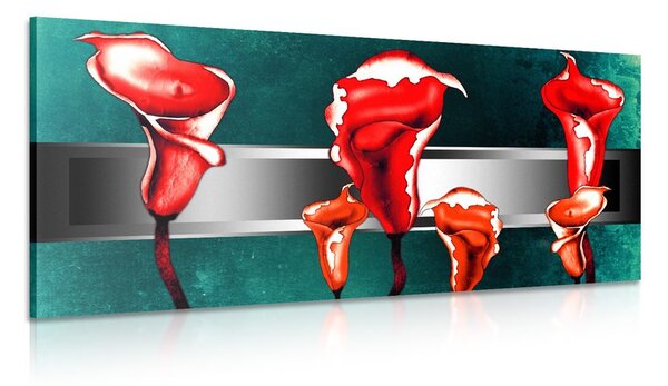 Quadro su tela – Calle rosse astratte