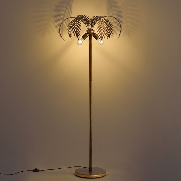 Lampada da terra vintage oro 156 cm 2 luci - Botanica