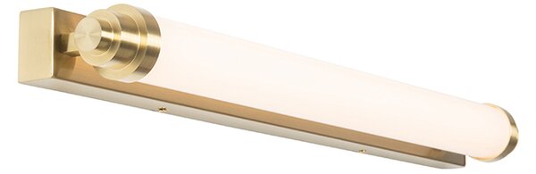 Applique da parete bianca con oro incl. LED dimmerabile a 3 livelli IP44 - Yordi