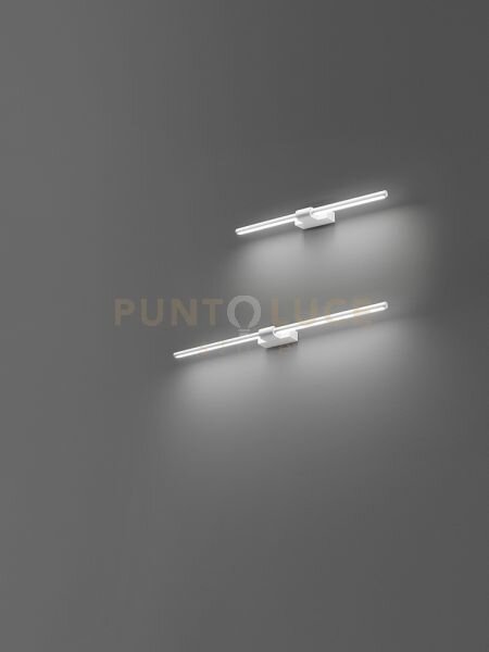 Line applique led 12w 840lm 3000k in metallo colore bianco e acrili