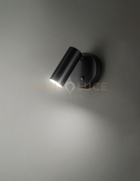 Faretto singolo in metallo nero canor led 4,5w 3000k cri?80 220-240
