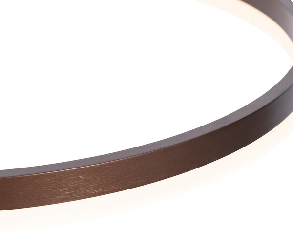 Lampada a sospensione bronzo scuro 60 cm incl. LED dimmerabile a 3 livelli - Anello