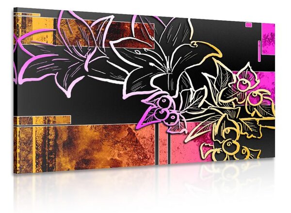 Stampa su tela – Illustrazione floreale
