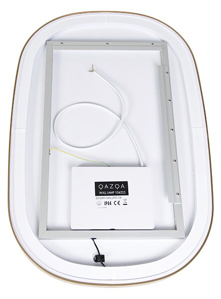 Specchio da bagno rame con LED dimmerabile a 3 livelli con touch ovale - Miral