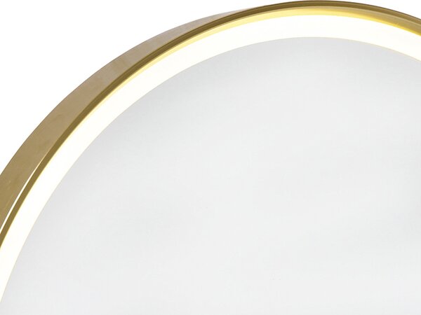 Specchio da bagno rame 50 cm con LED dimmerabile a 3 livelli con touch rotondo - Miral