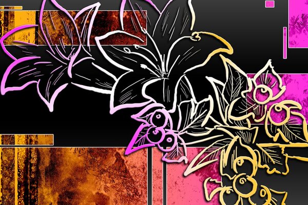 Stampa su tela – Illustrazione floreale