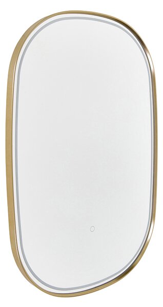 Specchio da bagno rame con LED dimmerabile a 3 livelli con touch ovale - Miral
