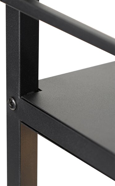 Lampada da terra industriale nera - Cage Rack