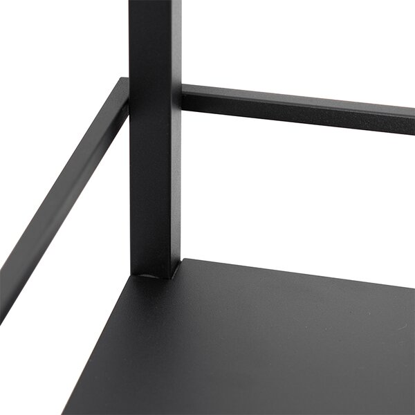 Lampada da terra industriale nera - Cage Rack