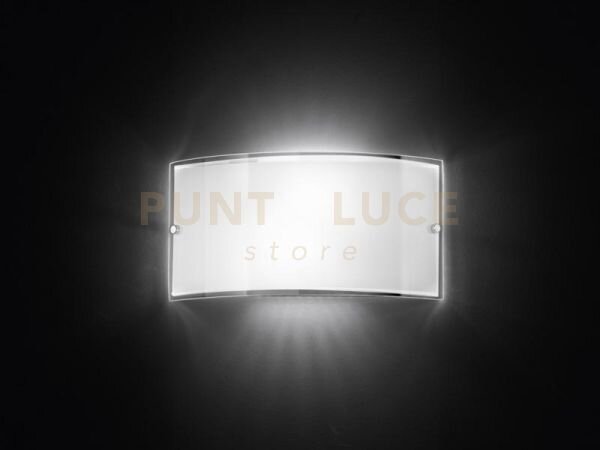 Applique in vetro bianco lucido drop 2 luci attacco e27
