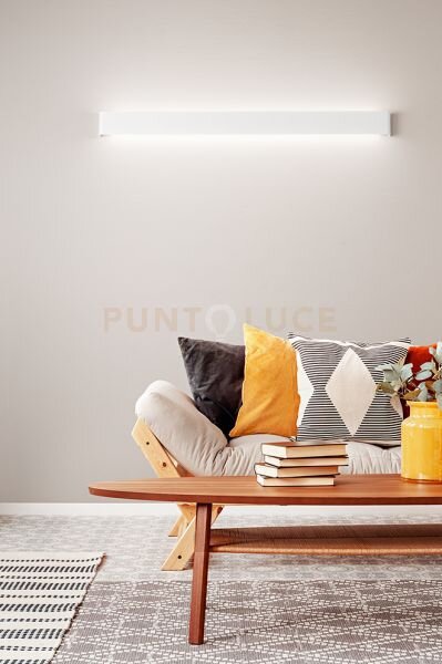 Applique in alluminio verniciato bianco way led 36w 3000k cri?80 22