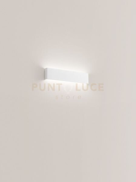 Applique in alluminio verniciato bianco way biemissione led 12w 300