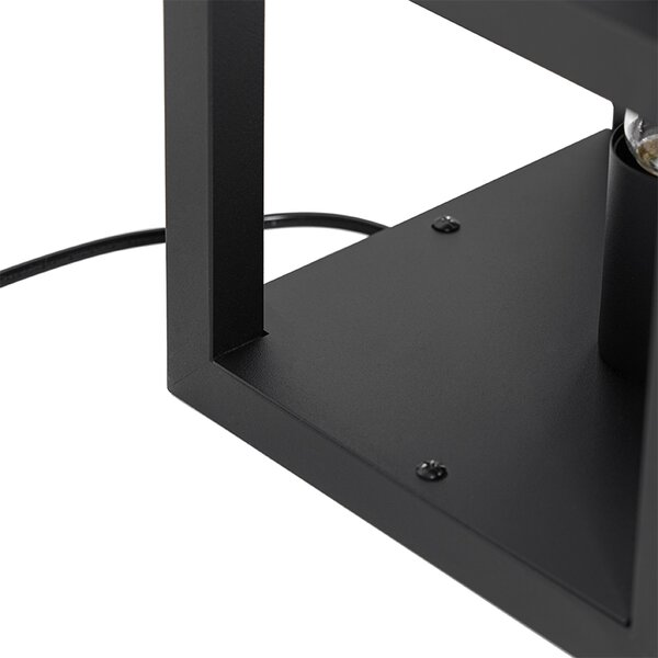 Lampada da tavolo industriale nera - Cage Rack