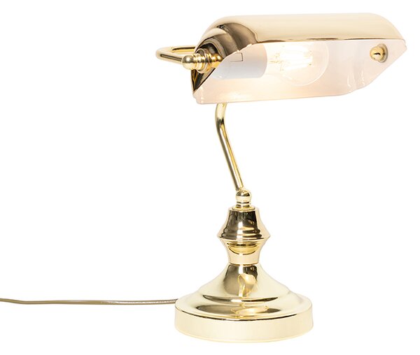 Lampada da tavolo classica/lampada da notaio in ottone - Banker